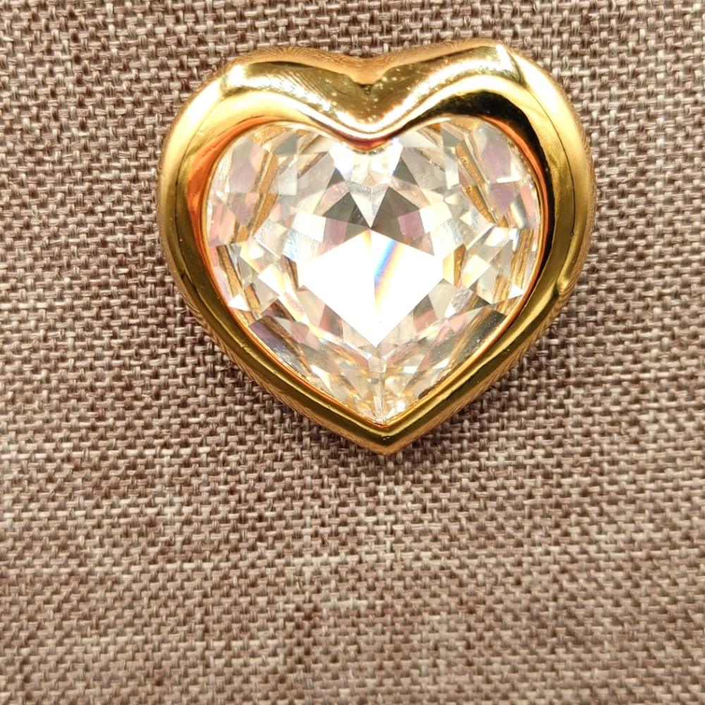 Swarovski High Polish Heart Pin Brooch